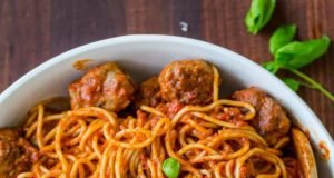 Spaghetti and meatballs