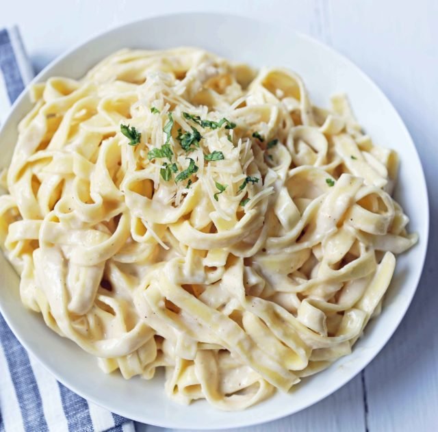 Peasy Fettuccini Alfredo recipe