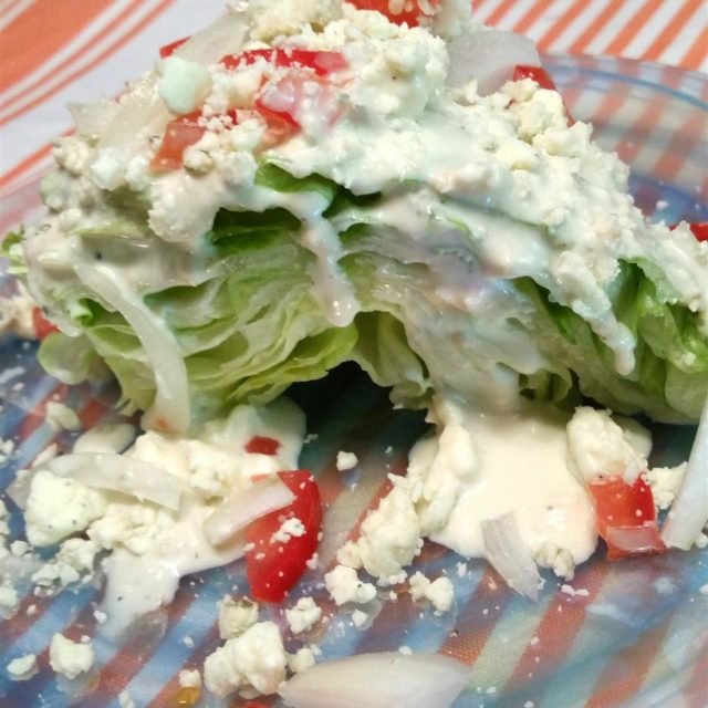 Wedge Salad with Elegant Blue Cheese Dressing