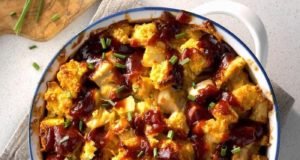 BBQ Chicken and Apple Bread Pudding Recipe