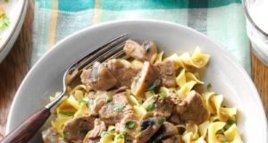 Beef Burgundy Over Noodles recipe