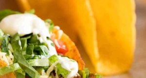 Chicken Tacos recipe Ingredients 2 Tbsp. olive oil 1 large green bell pepper 1 medium yellow onion 1 lb. boneless, skinless chicken thighs 2 tsp. Knorr® Chicken flavor Bouillon 1 tsp. ground cumin 1 tomato 1/4 bunch fresh cilantro 8 corn tortillas 5 Tbsp. sour cream Methods / Steps Step 1 Heat olive oil in a large nonstick skillet over high heat. Meanwhile, quickly slice green pepper and onion and cut the chicken into bite-sized pieces. Add all to skillet; sprinkle with Knorr® Chicken flavour Bouillon and cumin and cook, stirring occasionally, until vegetables are tender and chicken is thoroughly cooked about 6 minutes. Step 2 While vegetables and chicken are cooking, dice tomato, coarsely chop cilantro and warm tortillas. Step 3 Evenly spoon cooked chicken and vegetables onto tortillas and evenly top with sour cream, tomato and cilantro. Serve with fresh lime or hot sauce, if desired. source - cooking365coza