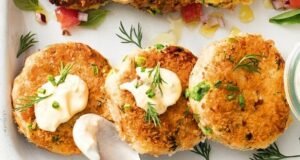 Tuna and pea potato patties