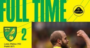 Norwich City 2 - 0 Burnley