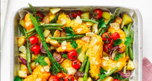 Parmesan chicken tray bake