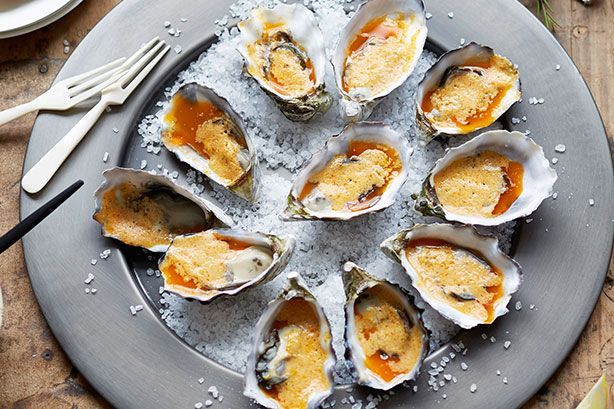Barbecued oysters with chilli butter recipe
