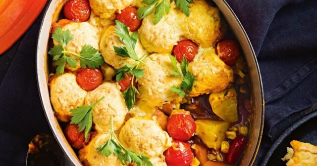 Vegetarian Mexican dumpling casserole Vegetarian Mexican dumpling casserole