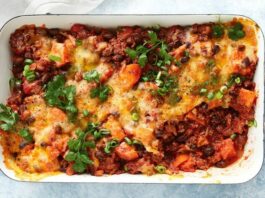 Mexican beef mince bake recipe