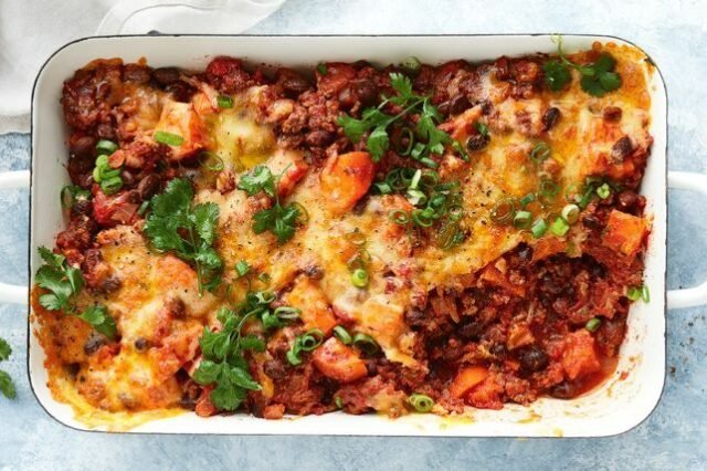 Mexican beef mince bake recipe