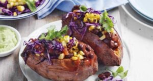Mexican-style baked sweet potatoes recipe