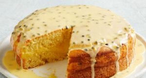 Passionfruit custard cake recipe