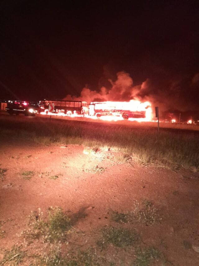 Putco buses were torched