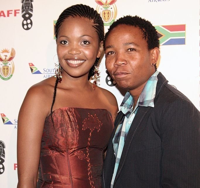 Terry Pheto and Presley Chweneyagae