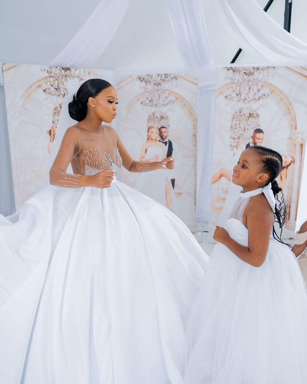 Ntando Duma’s dreamy white wedding ceremony