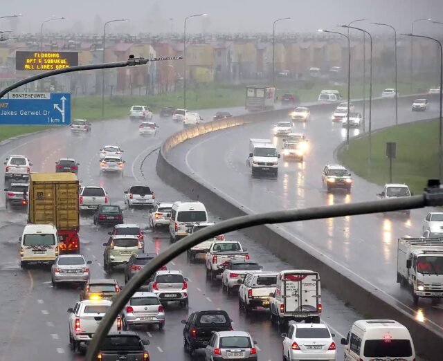 heavy rain in Cape Town