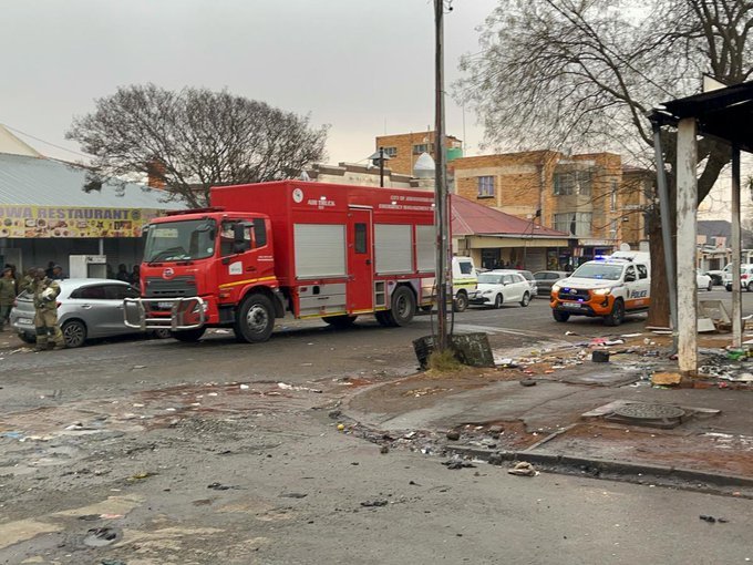 Building fire in Mayfair