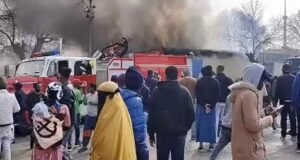 Building fire in Mayfair