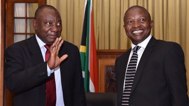 President Cyril Ramaphosa and David Mabuza