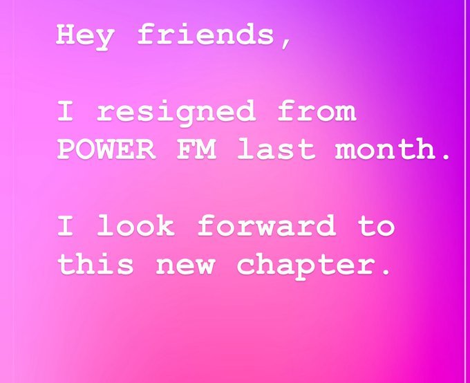Pabi Moloi leaves Power 98.7