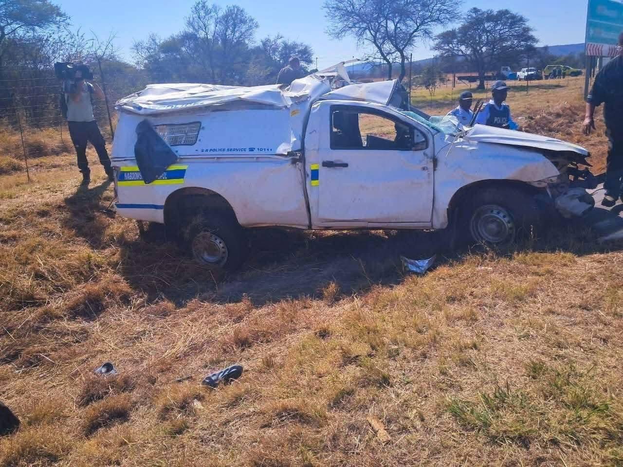 crash involving police van