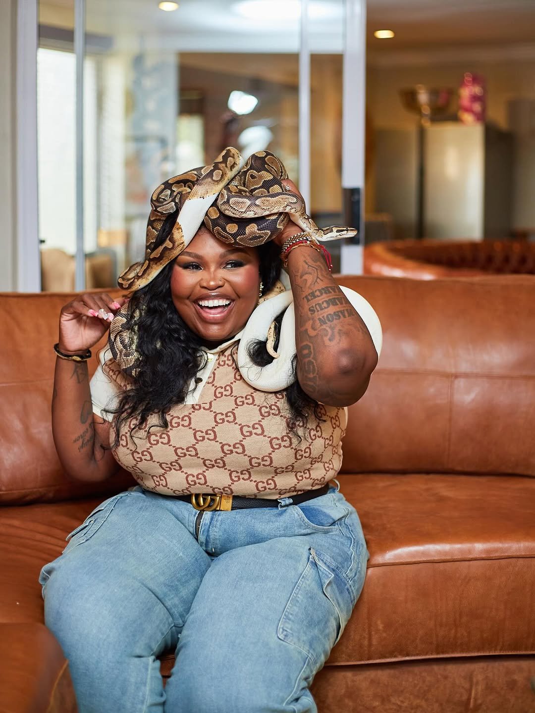 Gogo Maweni shows off cute moment with her snake babies