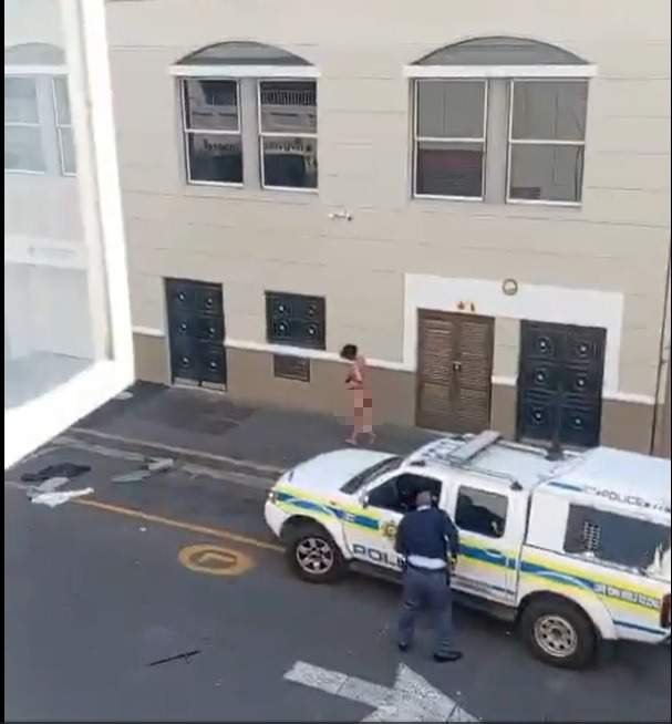 Man without clothes arrested